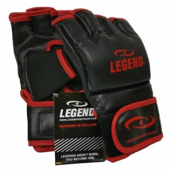 Legend Flow MMA handschoenen of Bokszak handschoenen zwart-rood Legend Flow MMA handschoenen of Bokszak handschoenen zwart-rood
