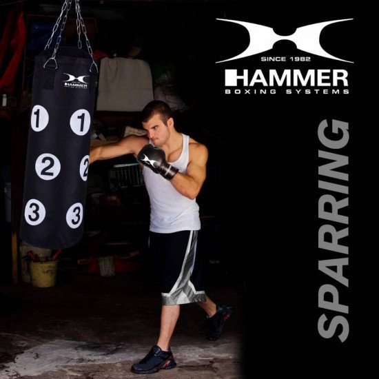 Hammer Boxing Punching bag Sparring met nummers, black, 80 x 30 cm Hammer Boxing Punching bag Sparring met nummers, black, 80 x 30 cm