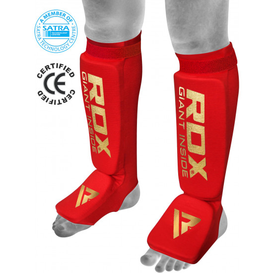 RDX Hosiery Shin Instep FoamRood - Maat: XL