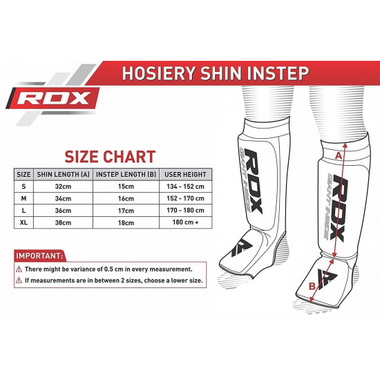RDX Hosiery Shin Instep FoamRood - Maat: M