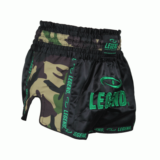 Kickboks broekje Camo Army Legend Trendy - Maat: M Kickboks broekje Camo Army Legend Trendy - Maat: M