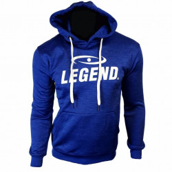 Hoodie dames/heren trendy Legend design Blauw - Maat: L