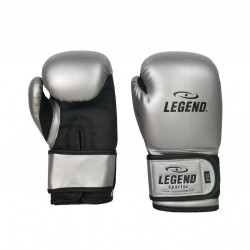 4-8 jaar Bokshandschoenen kind Zilver mat zwart - Maat: 6oz