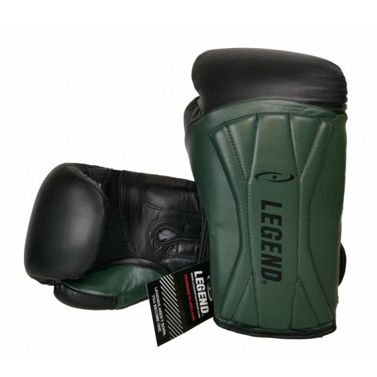 Bokshandschoenen leer Legend Power Special Mat Groen - Maat: 16oz Bokshandschoenen leer Legend Power Special Mat Groen - Maat: 16oz