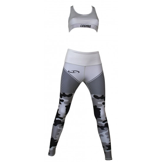 Sportlegging dames Legend Camo Grijs - Maat: XXXS Sportlegging dames Legend Camo Grijs - Maat: XXXS