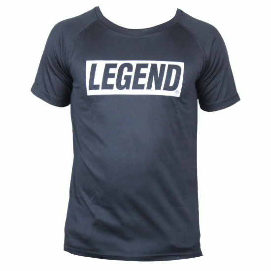 t-shirt zwart mesh Legend inspiration quote - Maat: XXS