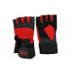 Fitness handschoenen leder zwart/rood Legend Fitness handschoenen leder zwart/rood Legend