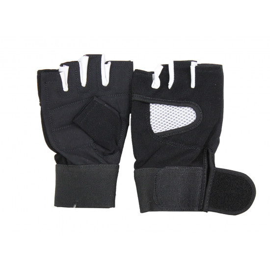 Fitness Handschoenen Legend Mesh zwart/wit - Maat: XL