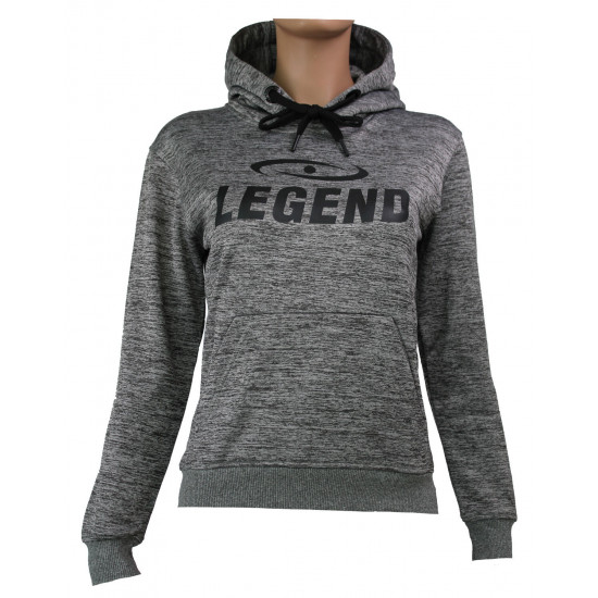 Hoodie dames/heren trendy Legend design Grijs - Maat: M