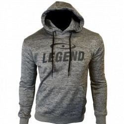Hoodie dames/heren trendy Legend design Grijs - Maat: L