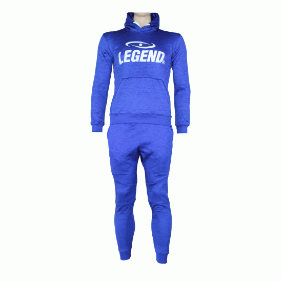 Hoodie dames/heren trendy Legend design Blauw - Maat: XL