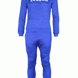 Joggingpak dames/heren met trui/sweater Blauw - Maat: L