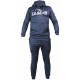 Joggingpak dames/heren met hoodie navy blauw - Maat: XXXS