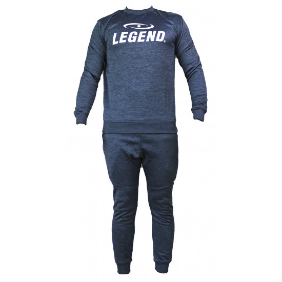 Joggingpak dames/heren met trui/sweater Navy Blauw - Maat: L