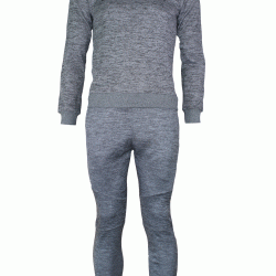 Joggingpak dames/heren met trui/sweater Grijs - Maat: S