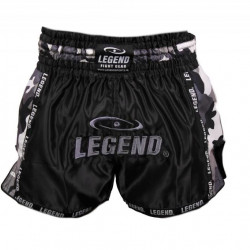 Kickboks broekje camo grijs Legend Trendy - Maat: XL Kickboks broekje camo grijs Legend Trendy - Maat: XL