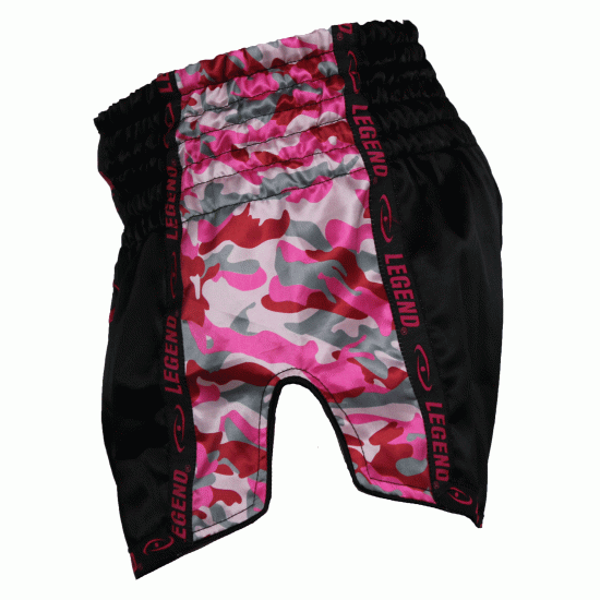 Dames Kickboks broekje Camo roze Legend Trendy  - Maat: XXL