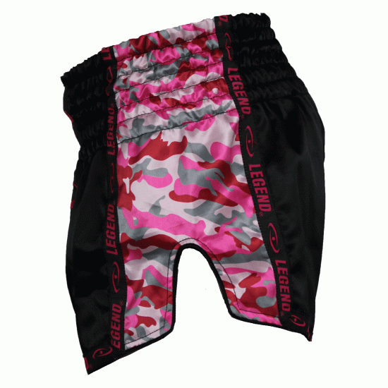 Dames Kickboks broekje Camo roze Legend Trendy - Maat: M Dames Kickboks broekje Camo roze Legend Trendy - Maat: M