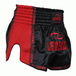 Legend Trendy, Nieuwste Model Kickboks broekje Mesh Rood  - Maat: L