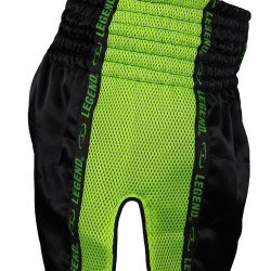 Kickboks broekje neon groen mesh Legend Trendy - Maat: L Kickboks broekje neon groen mesh Legend Trendy - Maat: L