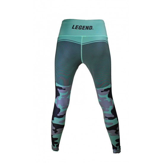 Sportlegging dames Legend Camo Olive - Maat: L