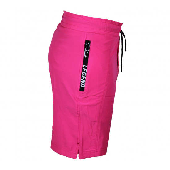 Korte broek/short Legend met rits vakken neon roze - Maat: XS