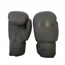 Leren Bokshandschoenen LegendPadding Mat Zwart - Maat: 10oz