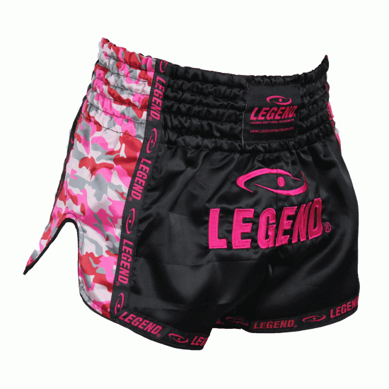 Dames Kickboks broekje Camo roze Legend Trendy  - Maat: L