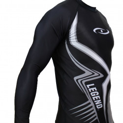 Sportshirt Legend DryFit Zwart/grijs lange mouwen Sublimation - Maat: L