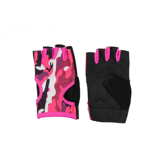 Fitness handschoenen dames Easy Drifit Camo Roze Fitness handschoenen dames Easy Drifit Camo Roze