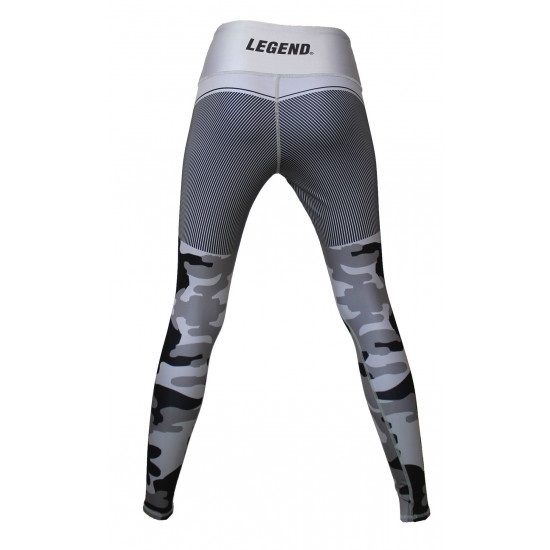Sportlegging dames Legend Camo Grijs - Maat: XXL