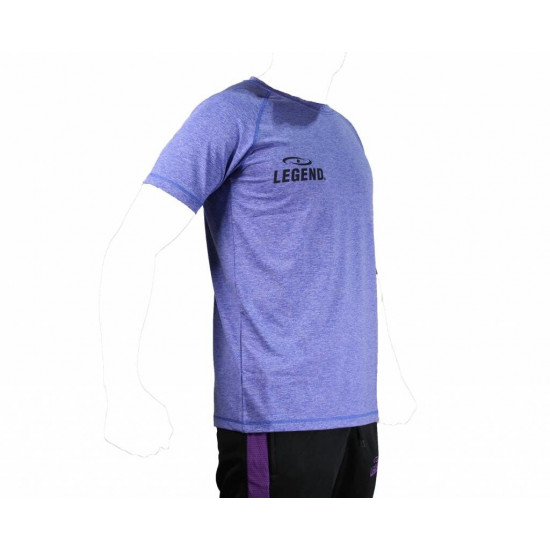 Sportshirt Legend DryFit blauw/grijs melange - Maat: M