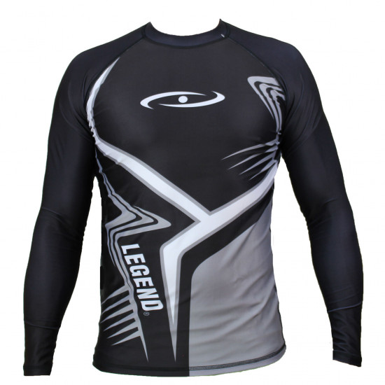 Sportshirt Legend DryFit Zwart/grijs lange mouwen Sublimation - Maat: XXL