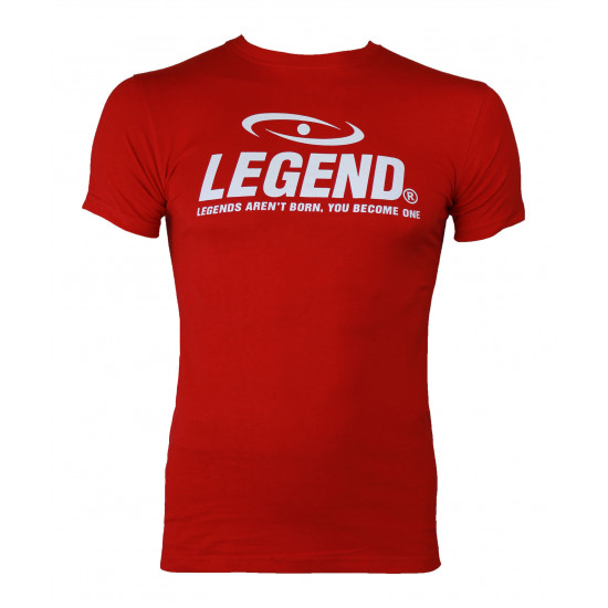 t-shirt rood Slimfit Legend - Maat: M