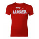 t-shirt rood Slimfit Legend - Maat: L