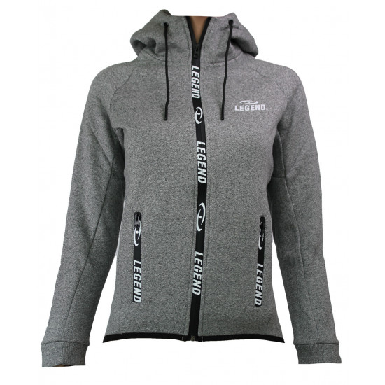 Vest trendy Legend design Fleece grijs - Maat: XXS Vest trendy Legend design Fleece grijs - Maat: XXS