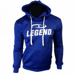 Hoodie dames/heren trendy Legend design Blauw - Maat: L