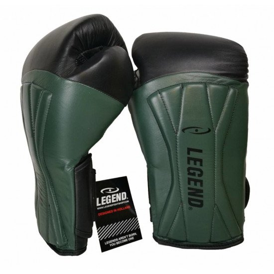 Bokshandschoenen leer Legend Power Special Mat Groen - Maat: 14oz
