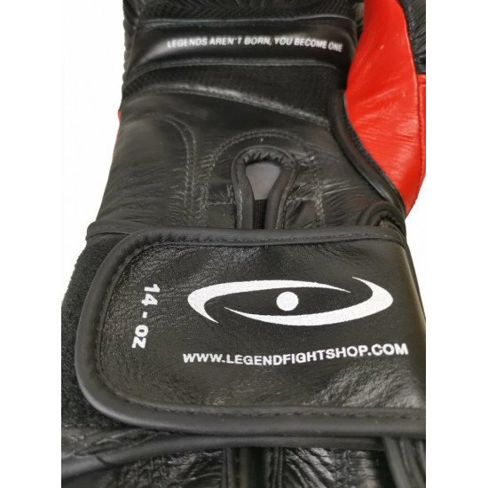 Bokshandschoenen leer Legend Power Special Rood - Maat: 14oz