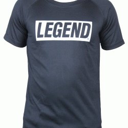 t-shirt zwart mesh Legend inspiration quote - Maat: XXS