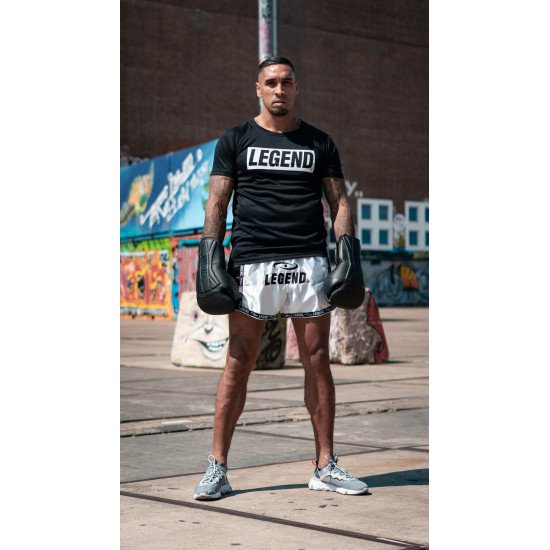 t-shirt zwart mesh Legend inspiration quote - Maat: XXXL