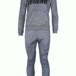 Joggingpak dames/heren met hoodie grijs - Maat: XXL