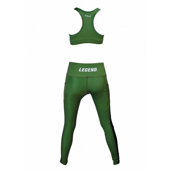 Sportlegging dames Legend Army Green - Maat: XS