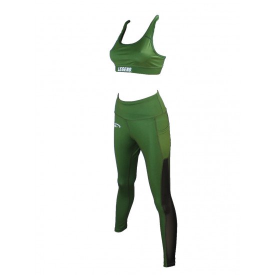 Sportlegging dames Legend Army Green - Maat: XS