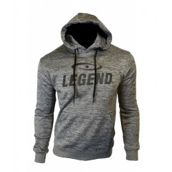 Hoodie dames/heren trendy Legend design Grijs - Maat: M