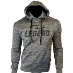 Hoodie dames/heren trendy Legend design Grijs - Maat: L