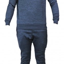 Joggingpak dames/heren met trui/sweater Navy Blauw - Maat: XXS