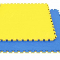Legend Puzzelmat sport 2CM Blauw/Geel - Default