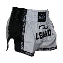 Kickboks broekje Wit/Zwart Legend Trendy  - Maat: XS