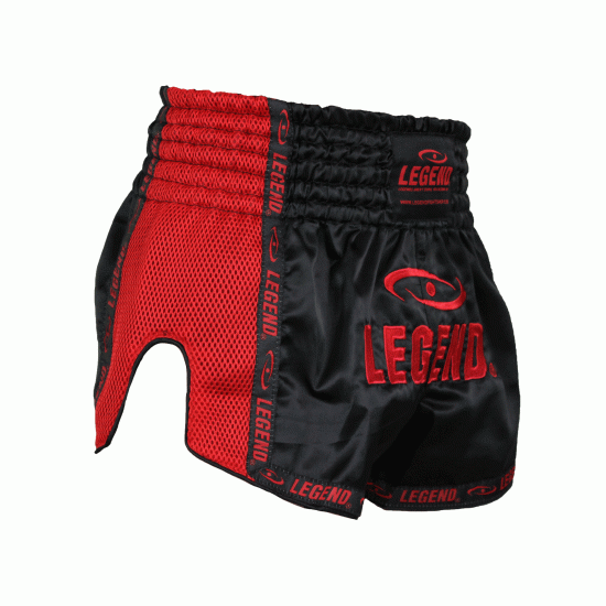 Legend Trendy, Nieuwste Model Kickboks broekje Mesh Rood  - Maat: S